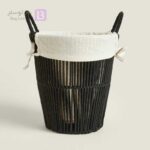 فریم خام مکرومه مدل سطل دسته دار