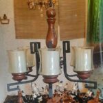 لوستر چوبی و فلزی 6 شعله مدل دزفول - شرکت بای لوستر (2)