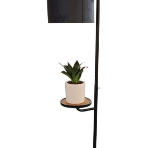 آباژور ایستاده چوبی و فلزی شید دار مدل BL2037