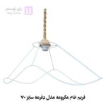 فریم خام مکرومه مدل دفرمه سایز 70