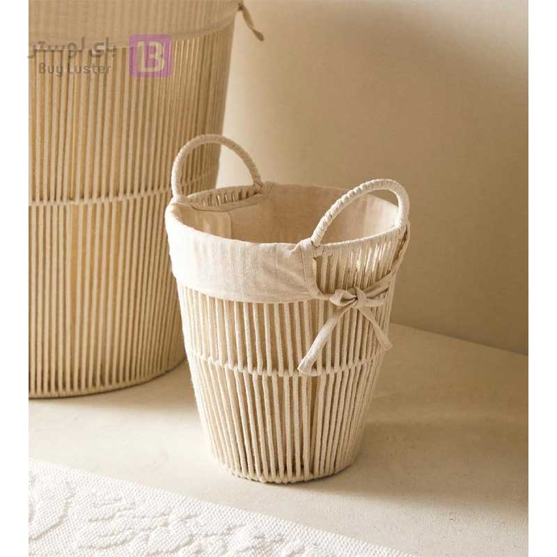 فریم خام مکرومه مدل سطل دسته دار