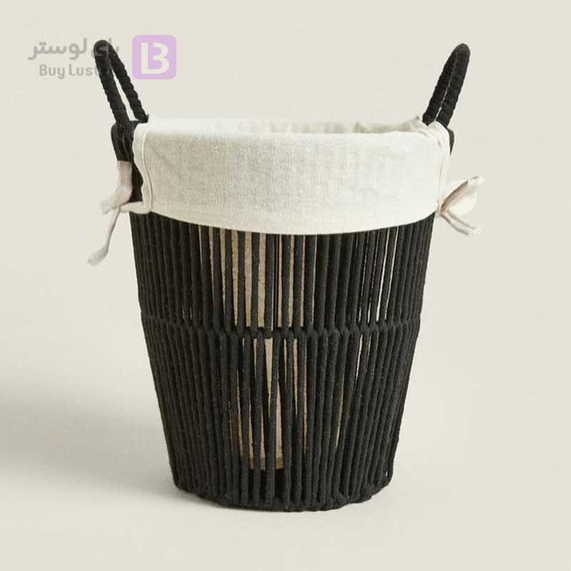 فریم خام مکرومه مدل سطل دسته دار